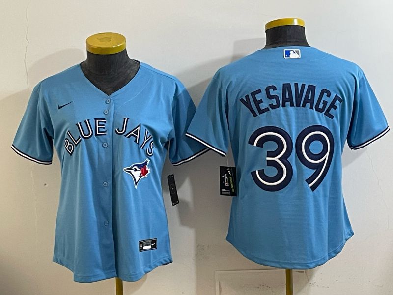 Women 2025 Toronto Blue Jays #39 Yesavage Light blue Game Nike MLB Jersey style 001